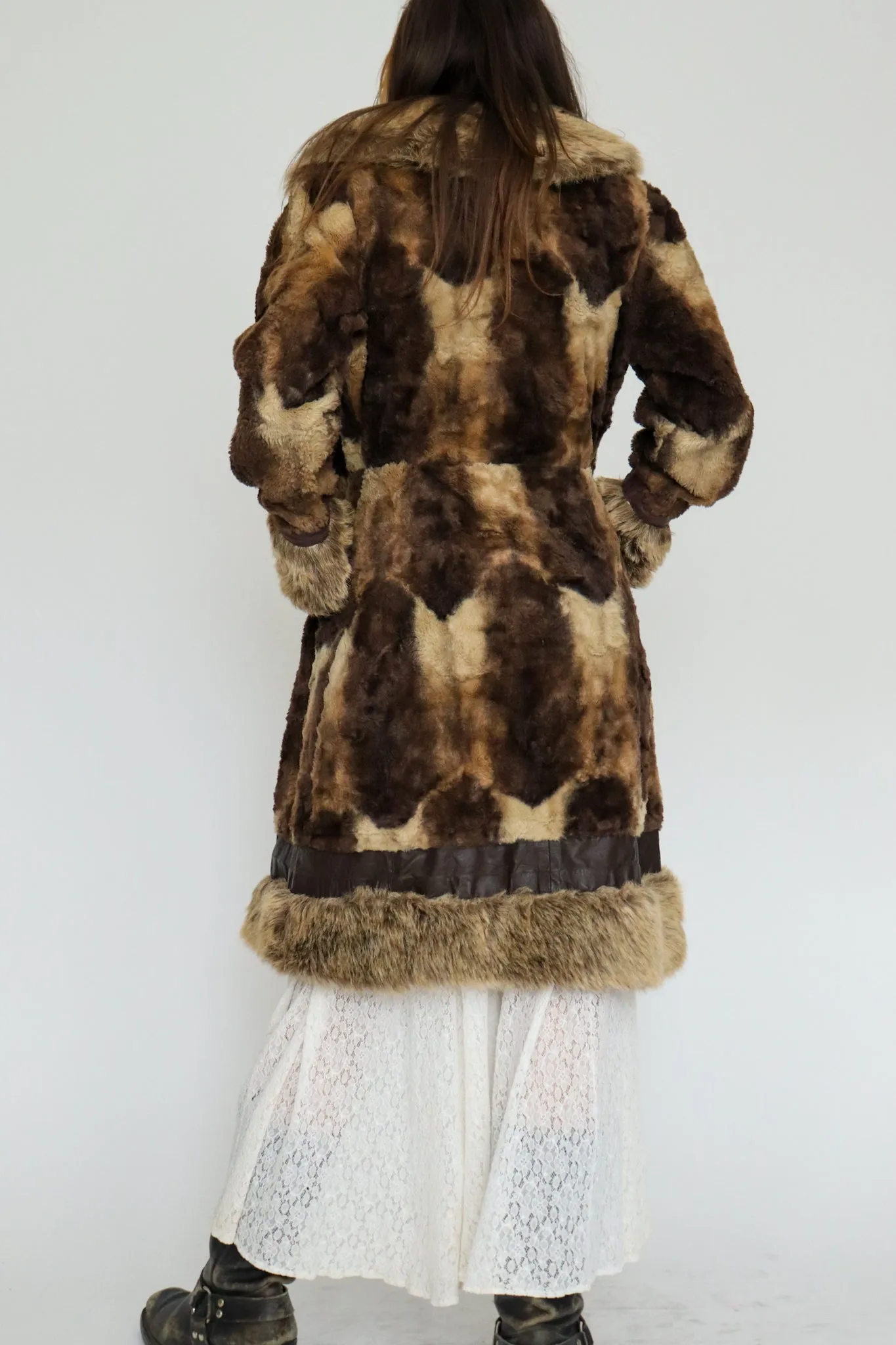 1970s Faux Fur Penny Lane Coat