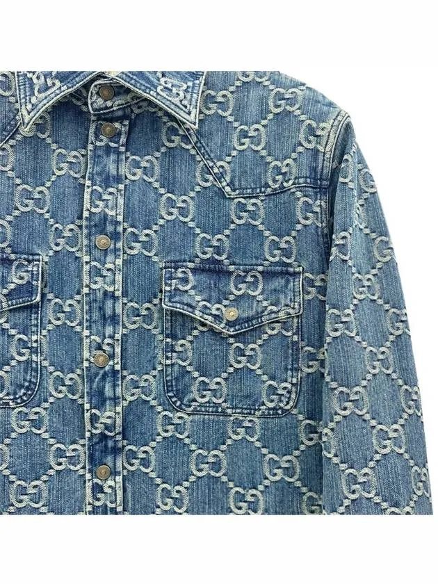 23SS GG jacquard denim jacket 713911 4632