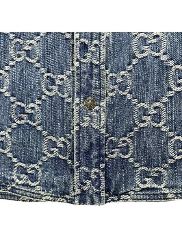 23SS GG jacquard denim jacket 713911 4632