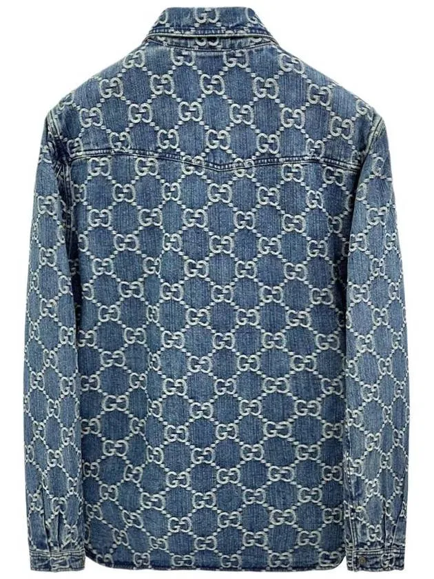 23SS GG jacquard denim jacket 713911 4632