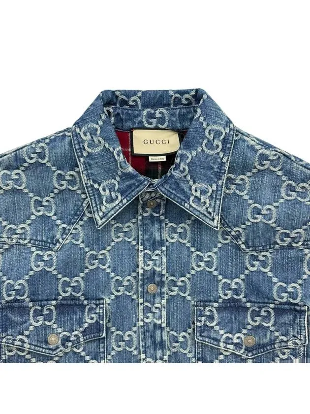 23SS GG jacquard denim jacket 713911 4632