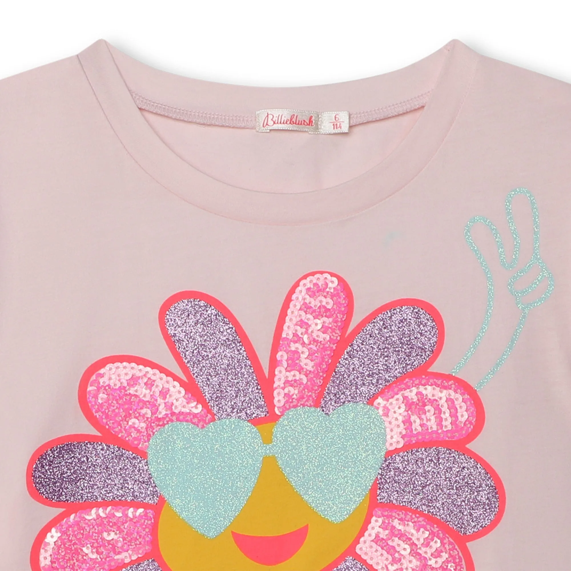 Billieblush Girls Short Sleeve Sequin T-Shirt