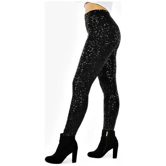 Black Sequin Leggings