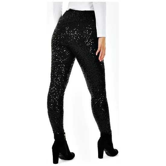 Black Sequin Leggings