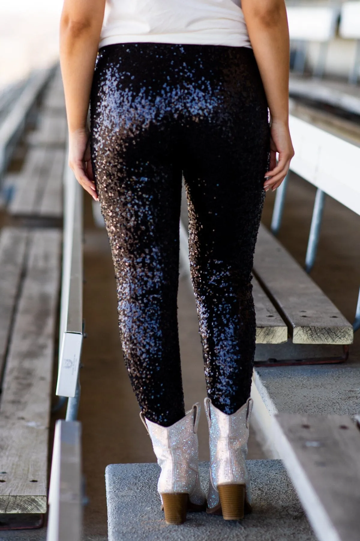 Black Sequin Leggings