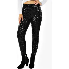 Black Sequin Leggings