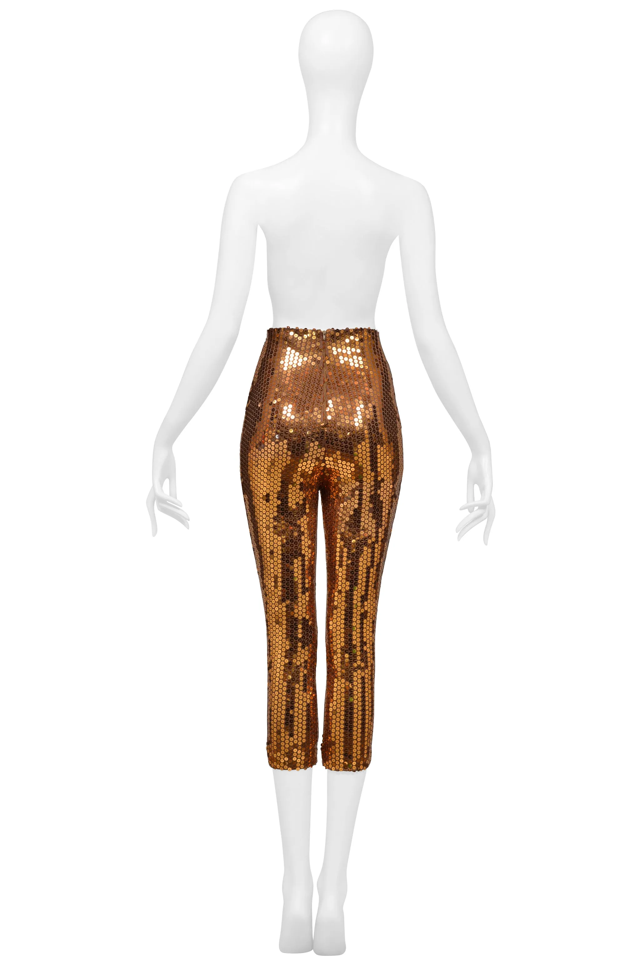 BYBLOS GOLD SEQUIN LEGGINGS