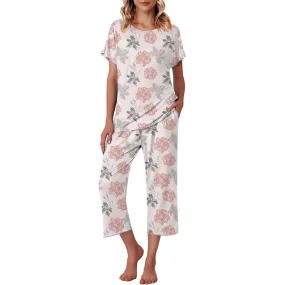 Capri Pajama Sets With Floral Prints