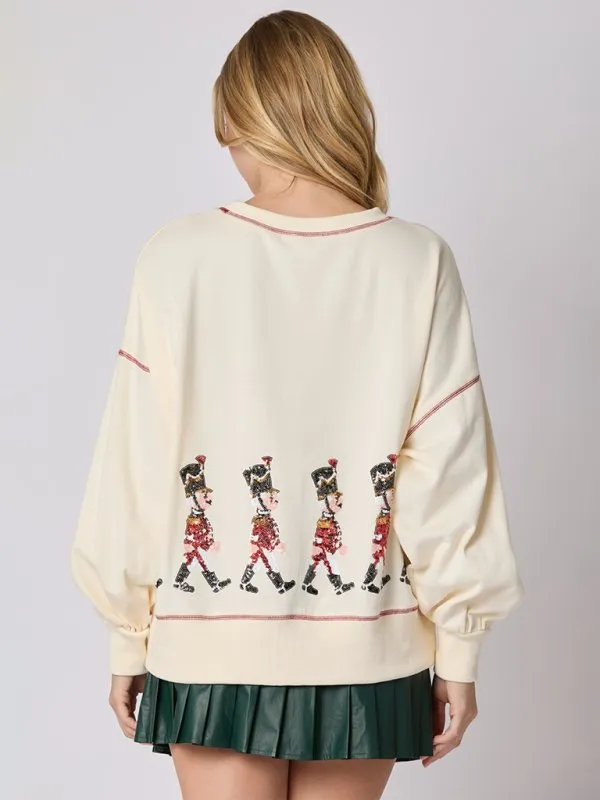 Christmas Small Soldier Sequin Sweatshirt