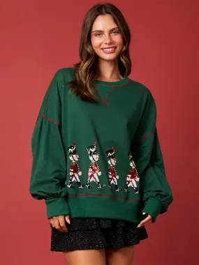 Christmas Small Soldier Sequin Sweatshirt