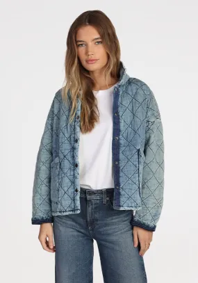 Claire Denim Satin Quilted Jacket