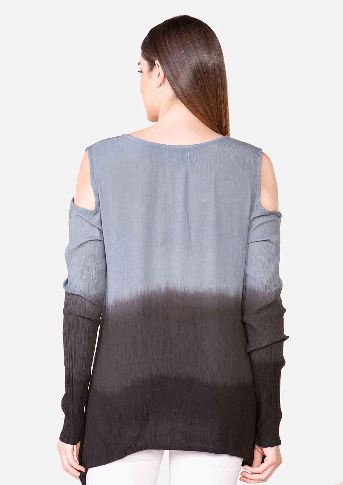 Cold Shoulder Ombre Top