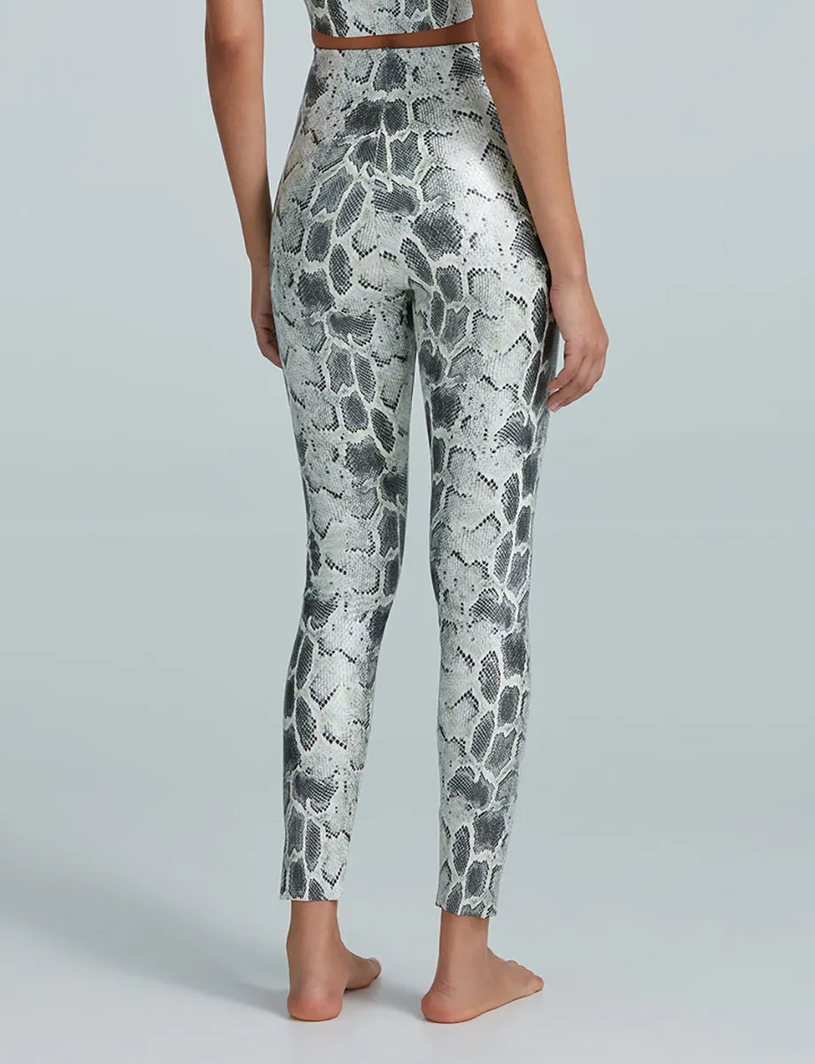 Commando Faux Leather Animal Legging in Fog Python