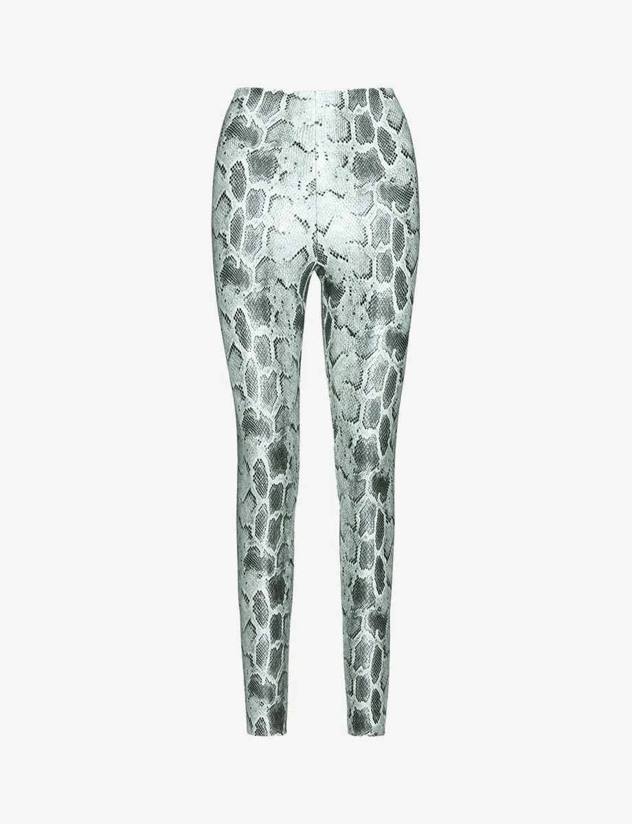 Commando Faux Leather Animal Legging in Fog Python