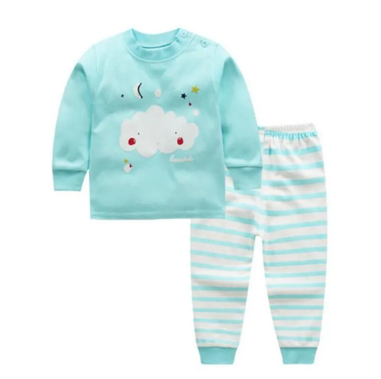 Cute Kitten and Happy Cloud Baby and Toddler Pyjama Set of 2