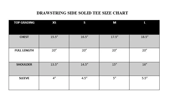 DRAWSTRING SIDE SOLID TEE