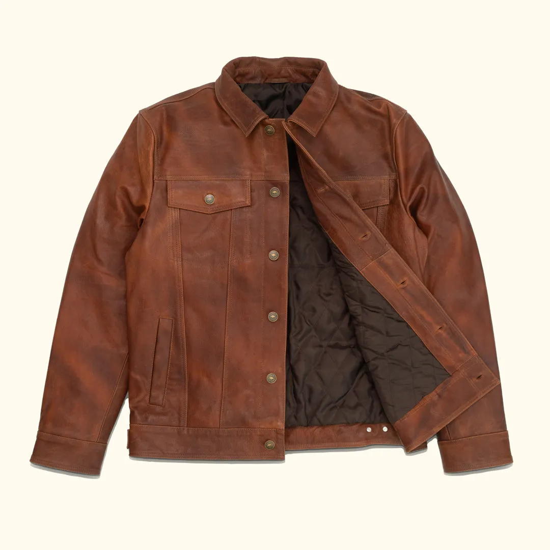 Driggs Leather Jacket | Cognac Brown