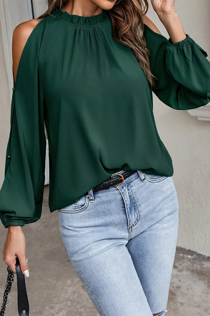 Elegant Solid Half A Turtleneck Tops