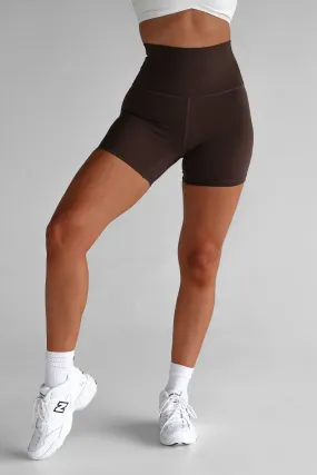 Extra High Waist Bike Shorts - Mocha