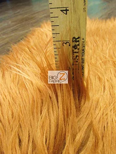 Faux Fake Fur Solid Mongolian Long Pile Fabric / Oyster / Ecoshag 15 Yard Bolt