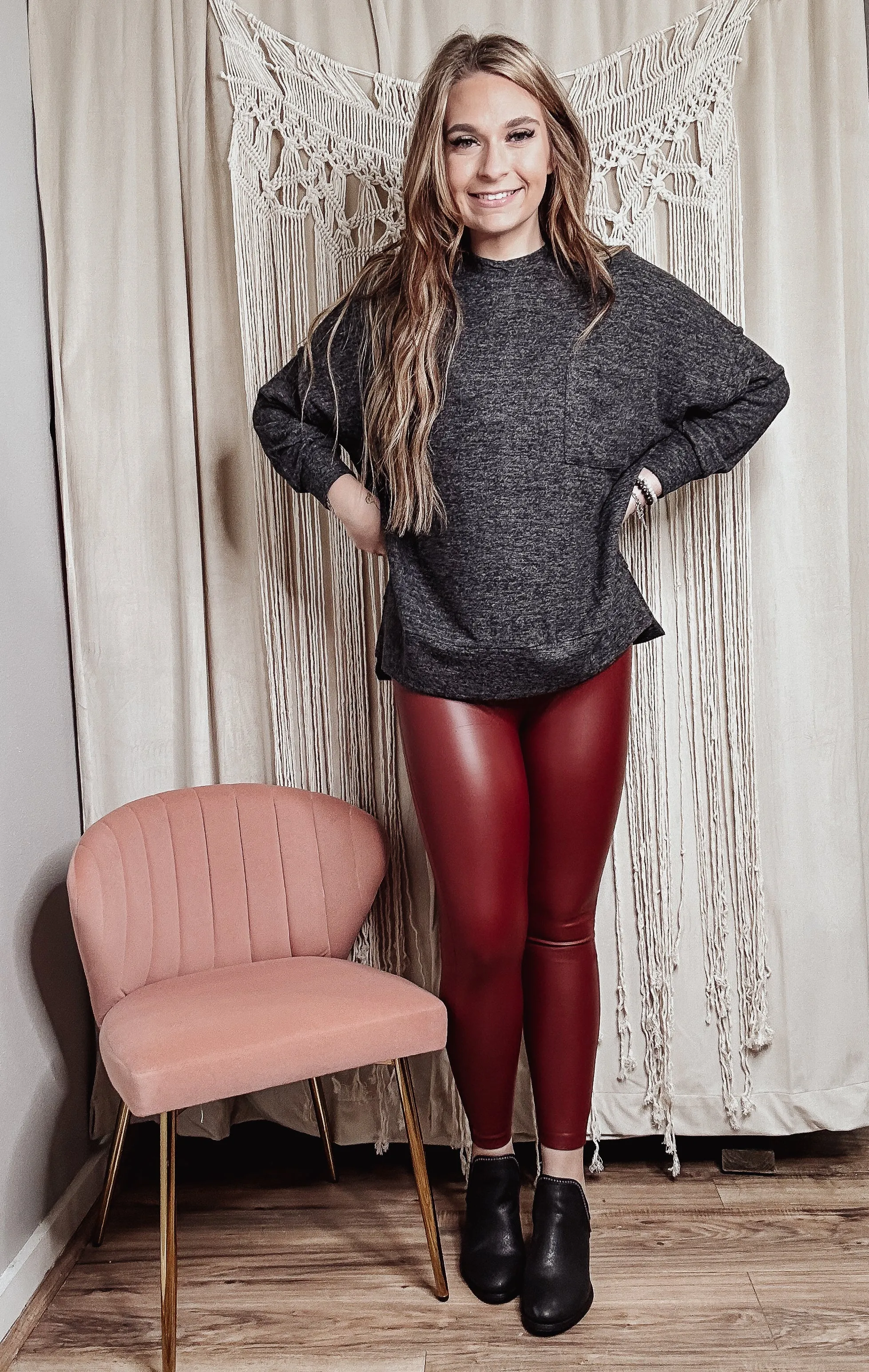 Faux leather leggings