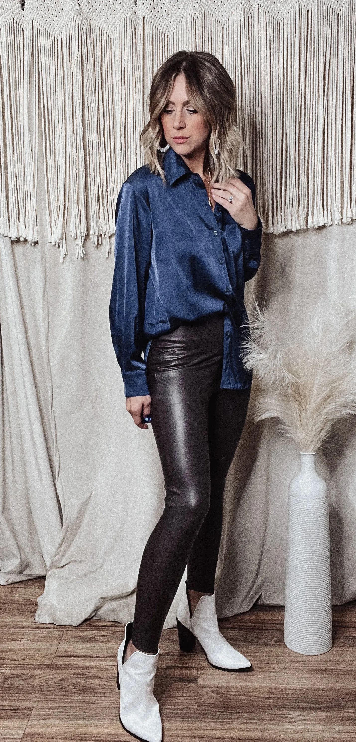 Faux leather leggings