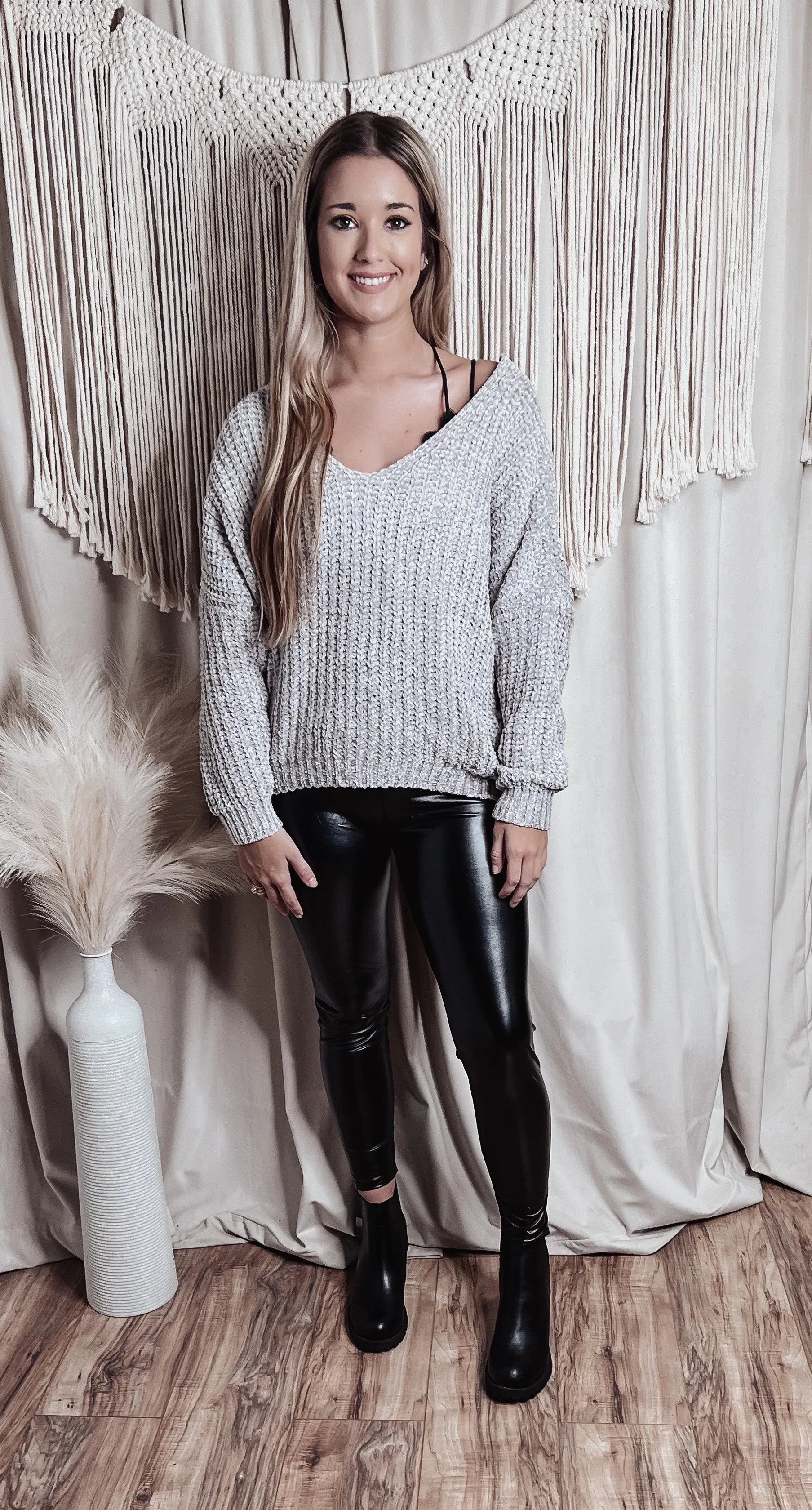 Faux leather leggings