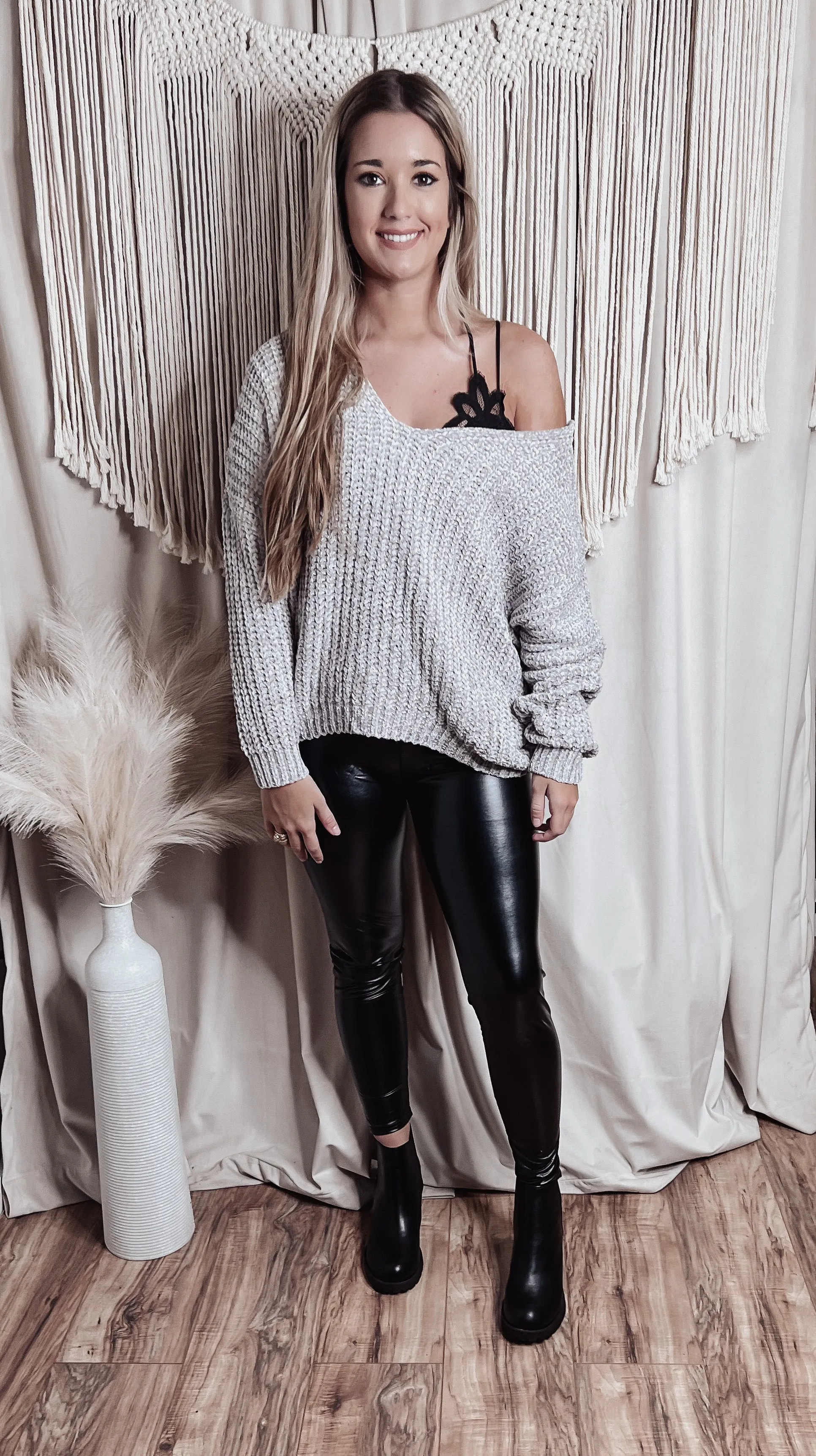 Faux leather leggings