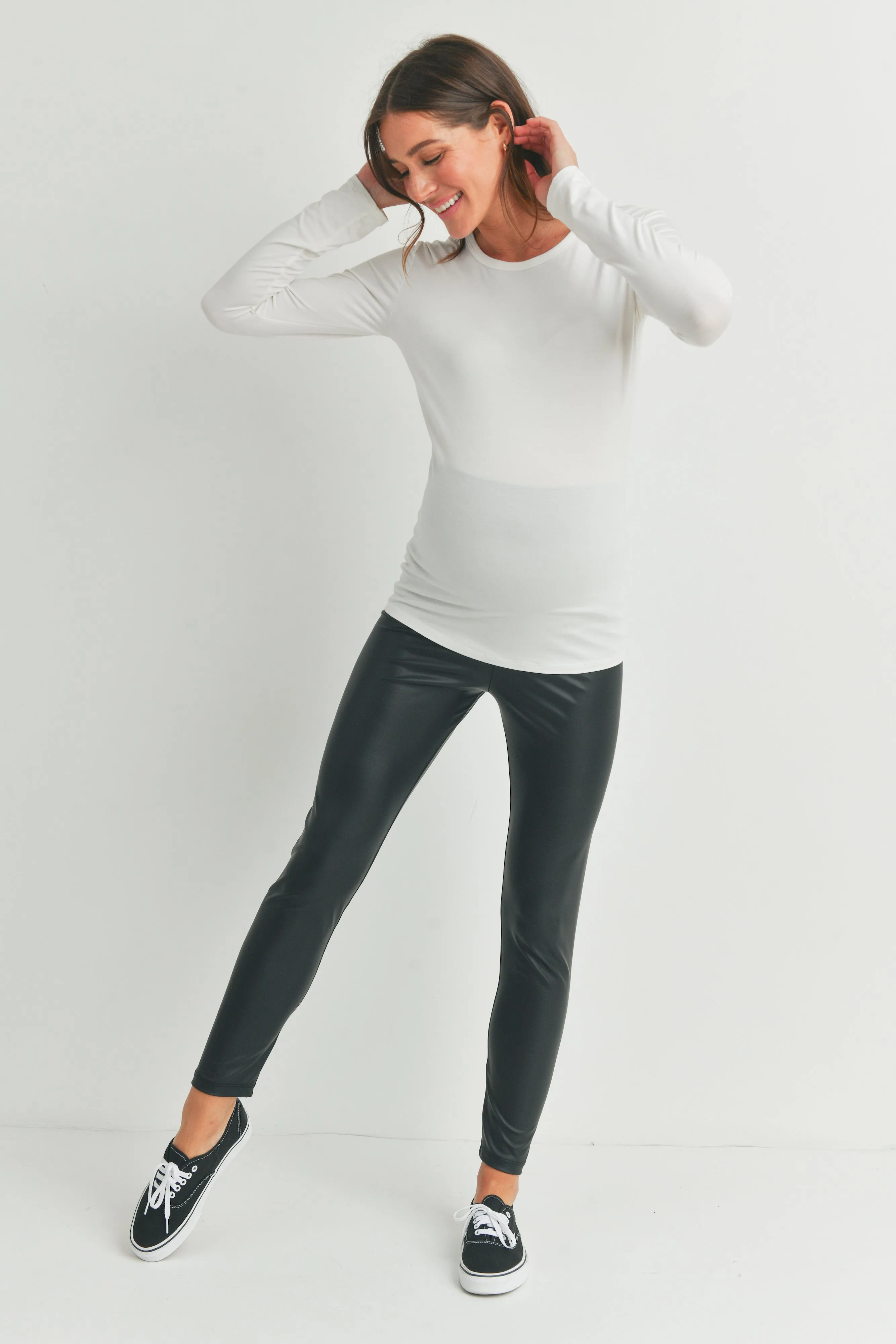 Faux Leatherette Leggings