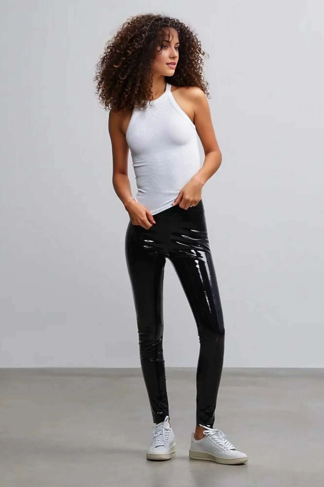 Faux Patent Leather Leggings