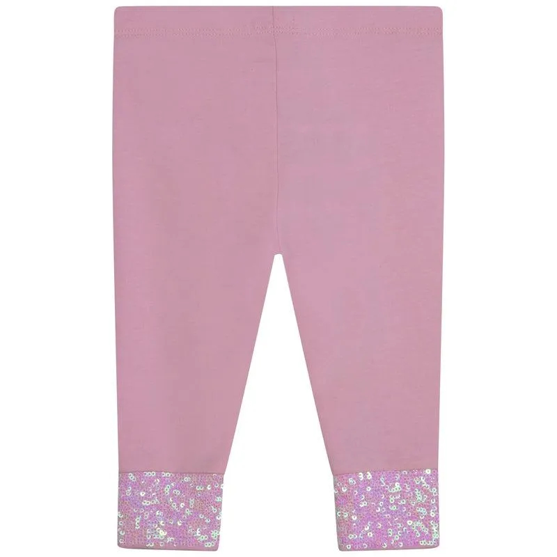 Girl Pink Glitter Leggings