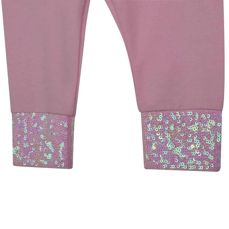 Girl Pink Glitter Leggings