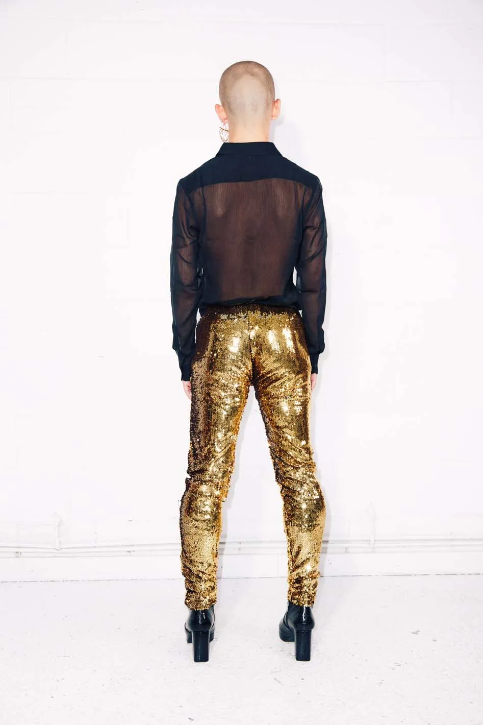 GOLD SEQUIN PARTY PANTS