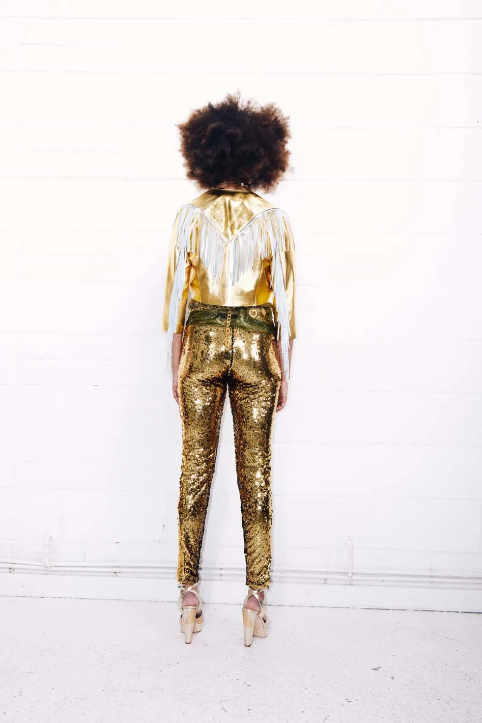 GOLD SEQUIN PARTY PANTS