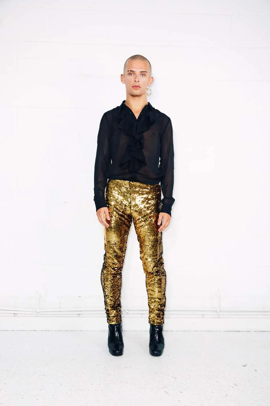 GOLD SEQUIN PARTY PANTS