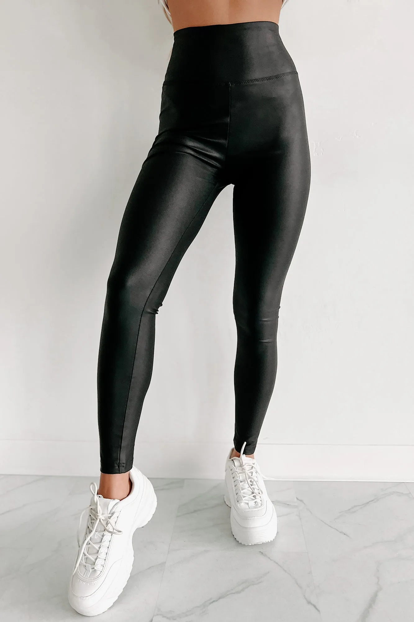 Holiday Steal- Seen It All Before Faux Leather Leggings (Matte Black)