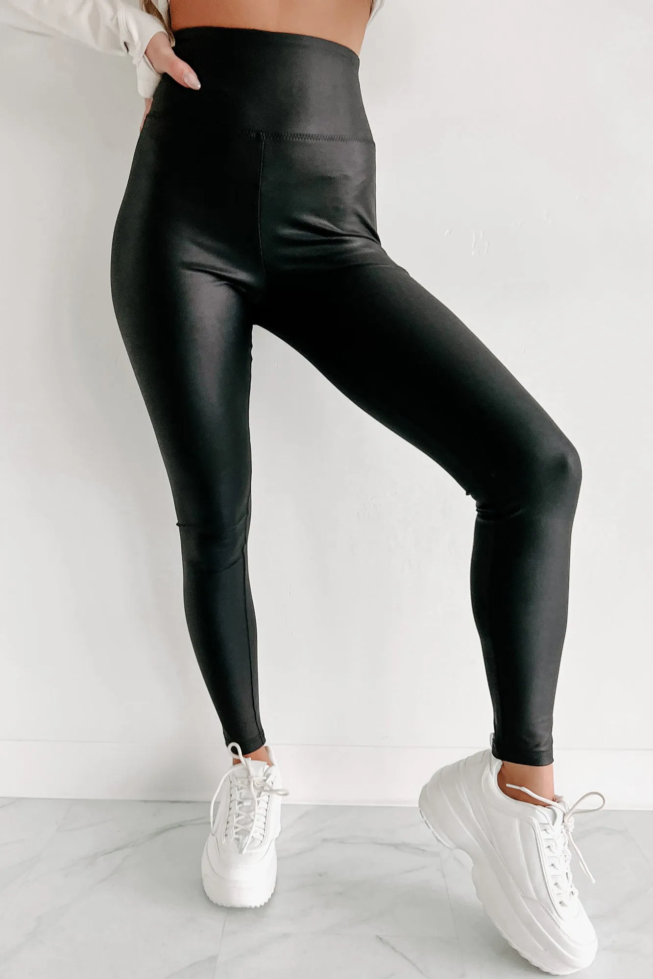 Holiday Steal- Seen It All Before Faux Leather Leggings (Matte Black)