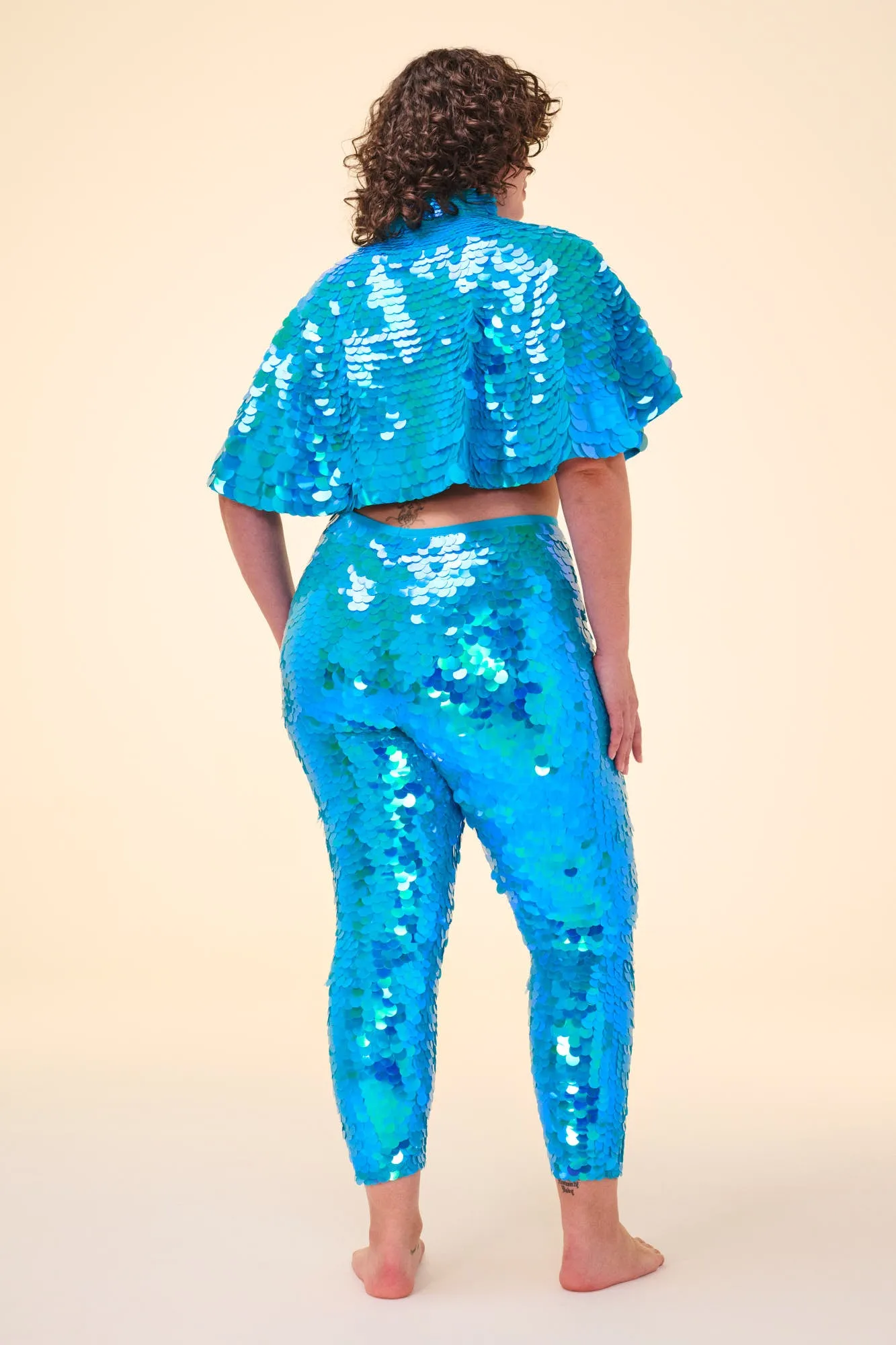 INDUS SEQUIN LEGGINGS - SKY