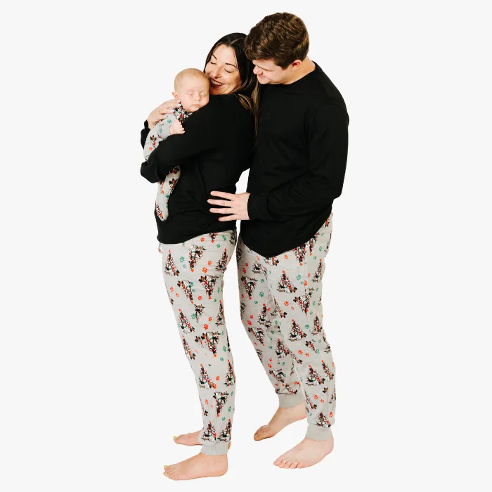 Kids’ Unisex Jogger Pajama Set - Gray Pets