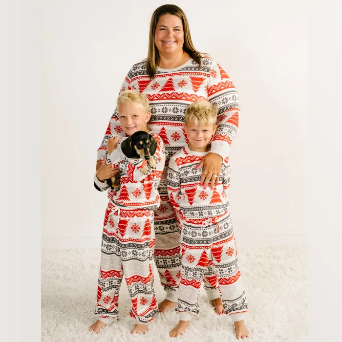 Kids’ Unisex Jogger Pajama Set - Nordic Fair Isle