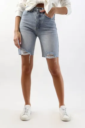 Longer Denim Short