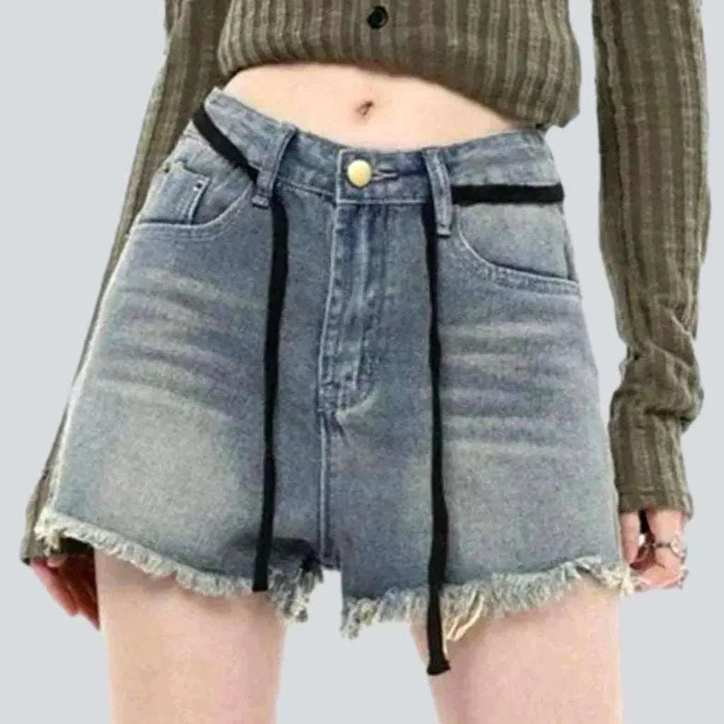 Loose vintage distressed jean shorts