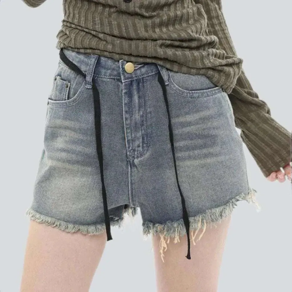 Loose vintage distressed jean shorts