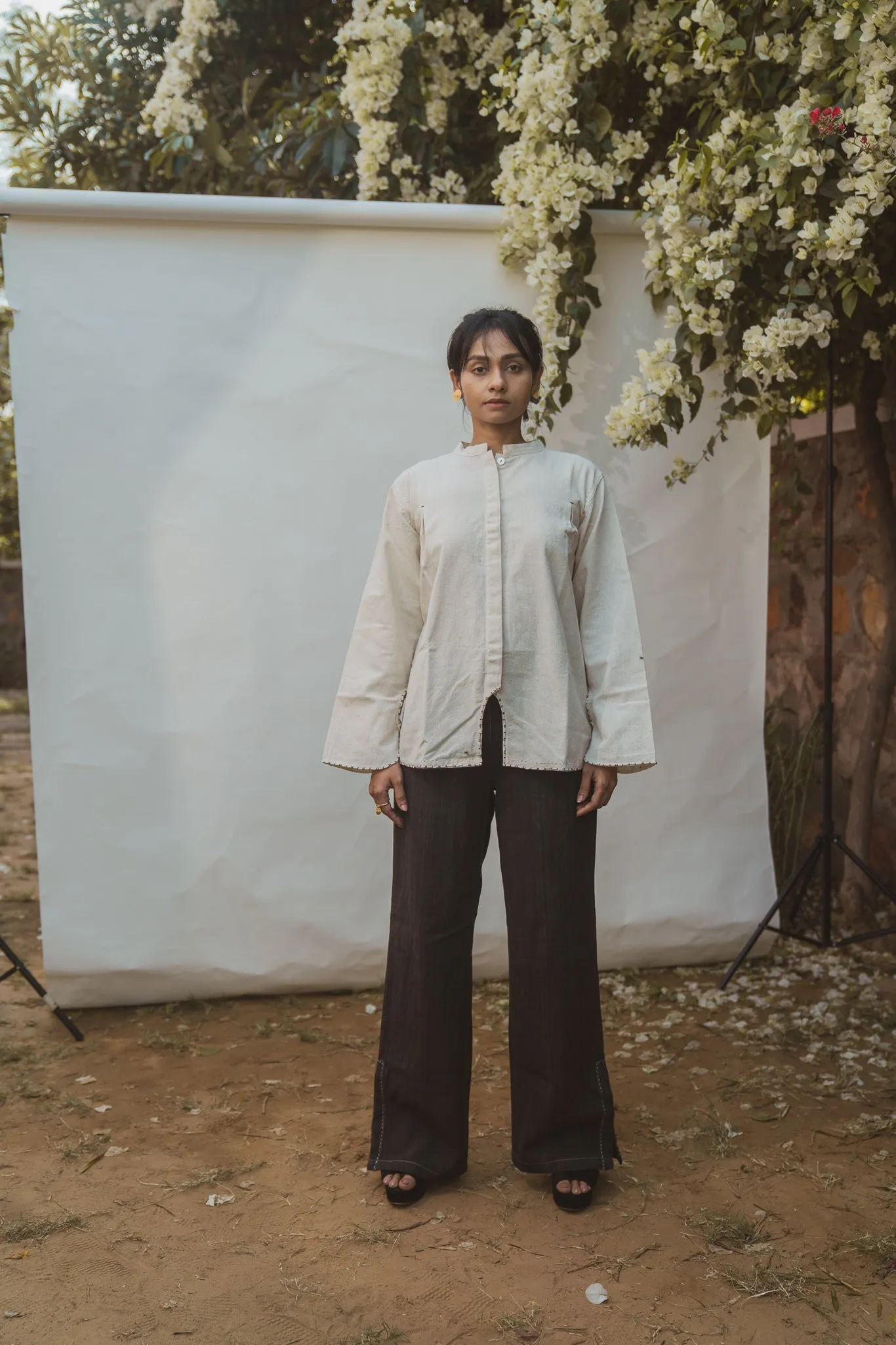 Mandarin Collar Blouse