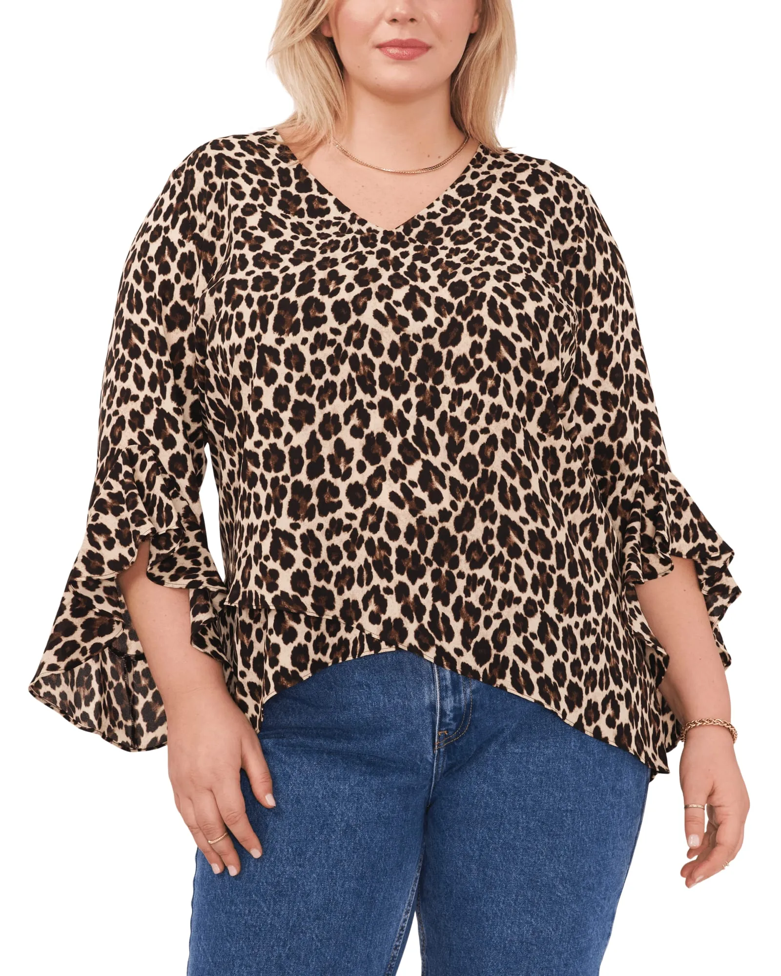 Mara Leopard Blouse | RICH BLACK