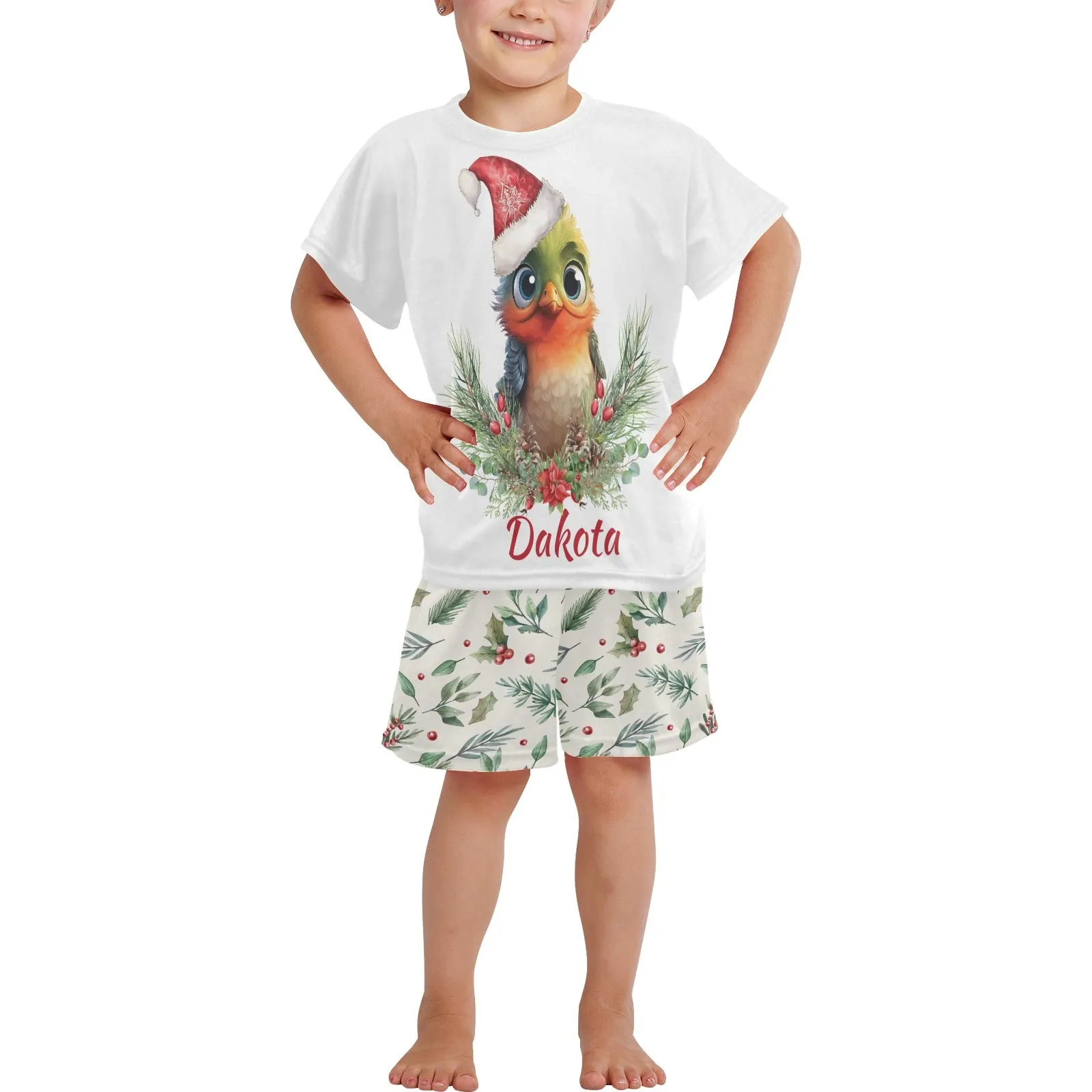 Personalised Australian Animals Christmas Matching Birthday Shirt and Short Sets