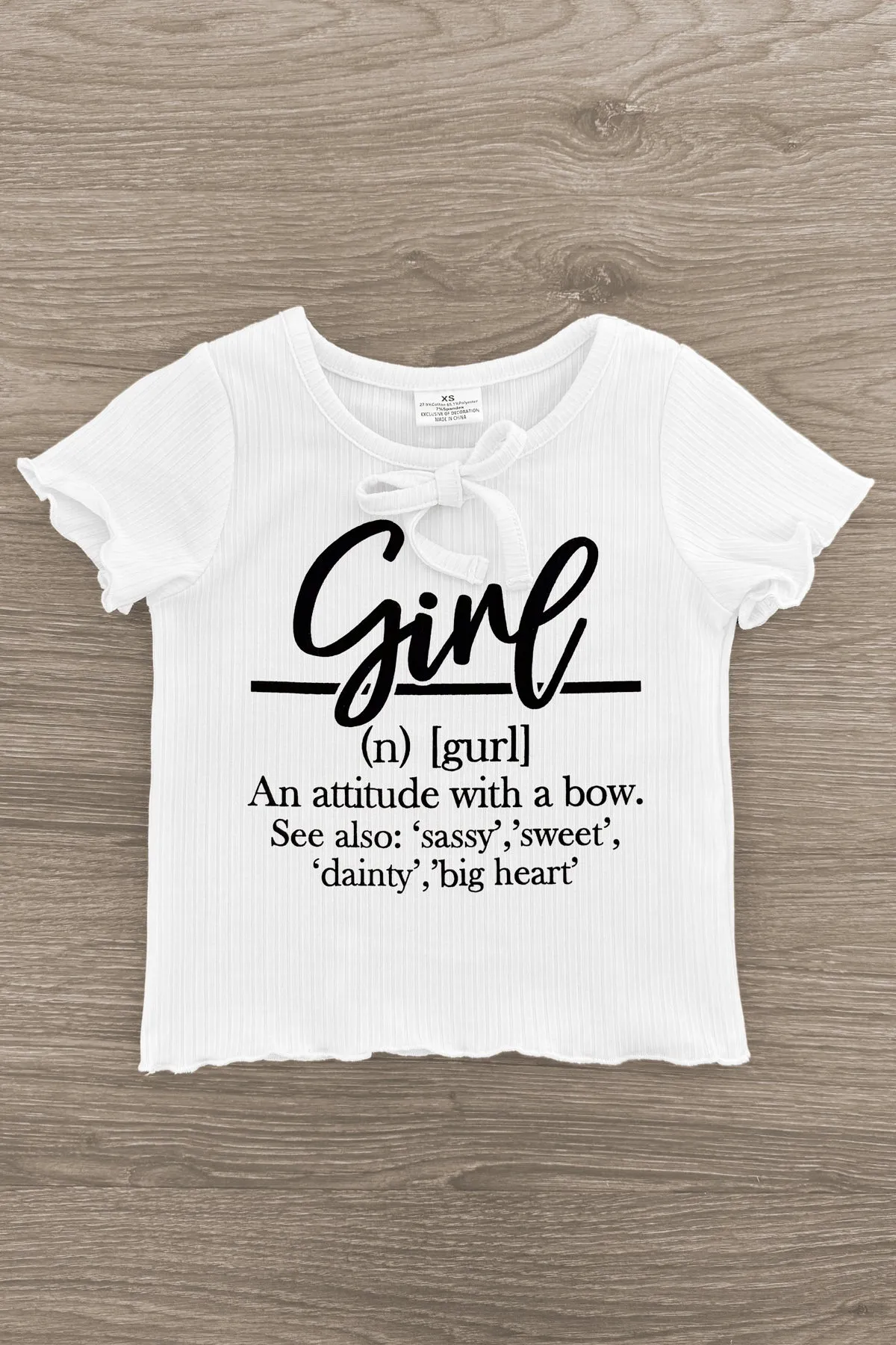 "Girl... An Attitude With A Bow" Legging Set