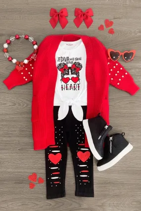 "This Diva Will Steal Your Heart" Legging Set