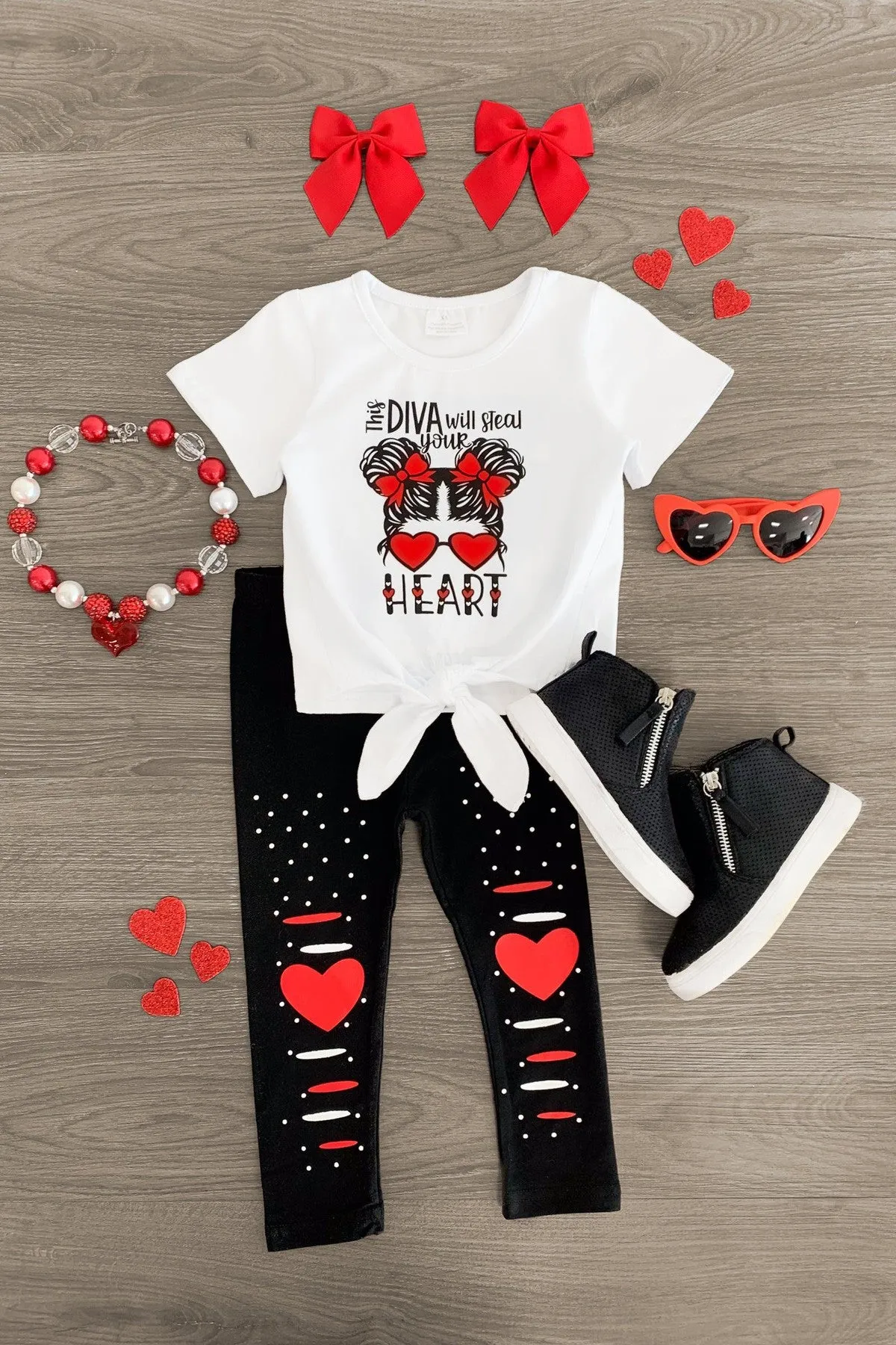 "This Diva Will Steal Your Heart" Legging Set