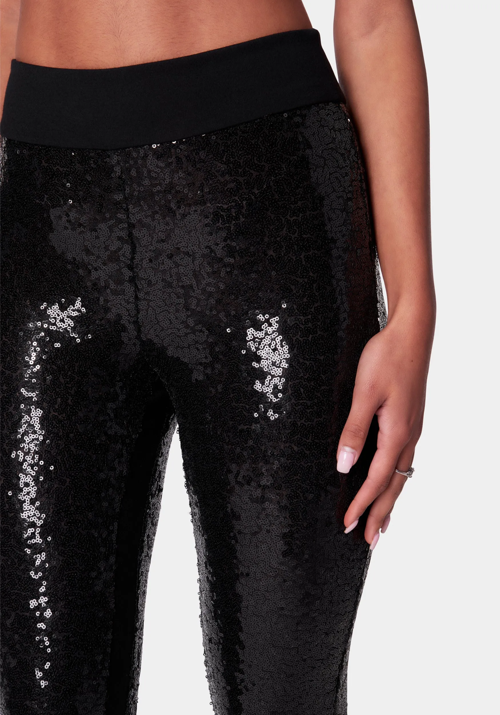 Sequin Tuxedo Stripe Legging